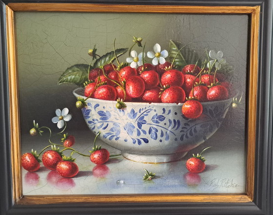 Image 1 of Wild Strawberries In Bowl By Rob Ritchie