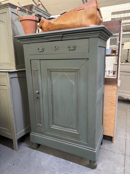 Antiek Brocante meidenkast / eendeurskast / kast 