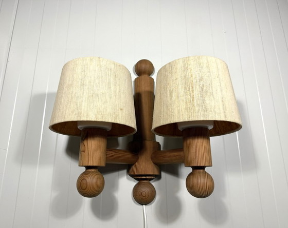 Image 1 of Uno Kristiansson wall lamp Pinus for Luxus Sweden 1970s