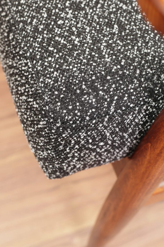 Image 1 of Poltrona scandinava vintage in bouclé nero, design di metà secolo, 1960