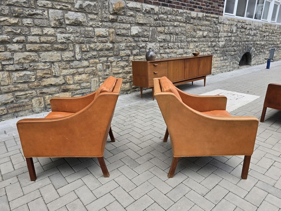 Image 1 of Borge Mogensen Frederica Fauteuil en cuir Vintage 60s 70s Loft Sudio