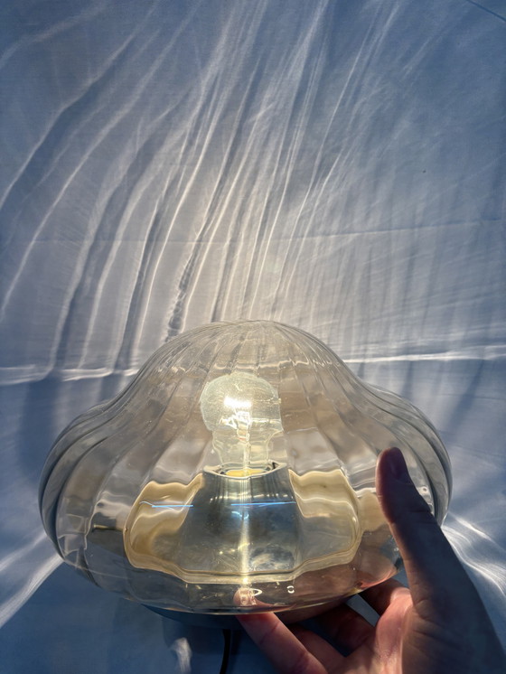 Image 1 of Vintage Mid-Century Modern ceiling lamp starburst effect