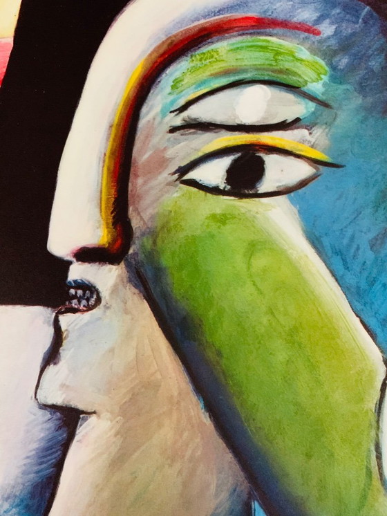 Image 1 of Horst Antes: "Zweiäugige Figur, 1965". Seltener Kunstdruck, antiquarischer Lichtdruck in ausgezeichnetem Zustand.