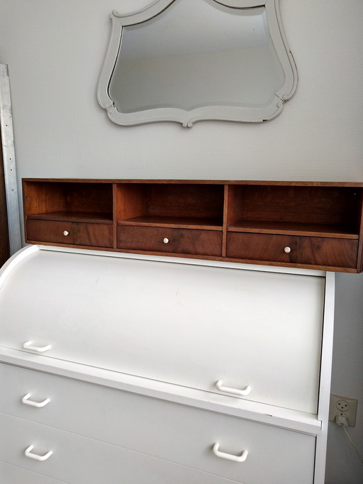 Antique desk/cabinet part with drawers