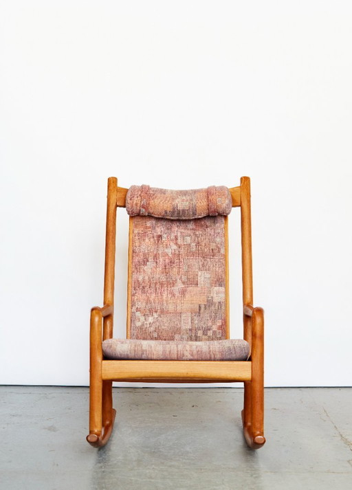 Fauteuil à bascule de Hans Olsen pour Juul Kristensen