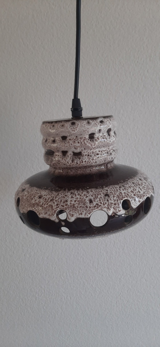Herda Fat Lava Pendant Lamp, 70s vintage ceramic (photo 4 of 10)