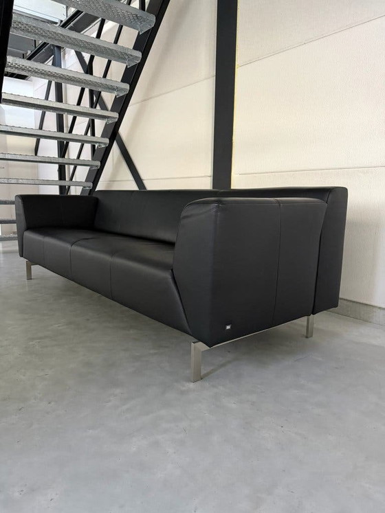 Rolf Benz 318 Linea – Pelle Nera – Condizioni Assolutamente Ottime – Divani 3 posti, polished steel, Leather (photo 2 of 9)
