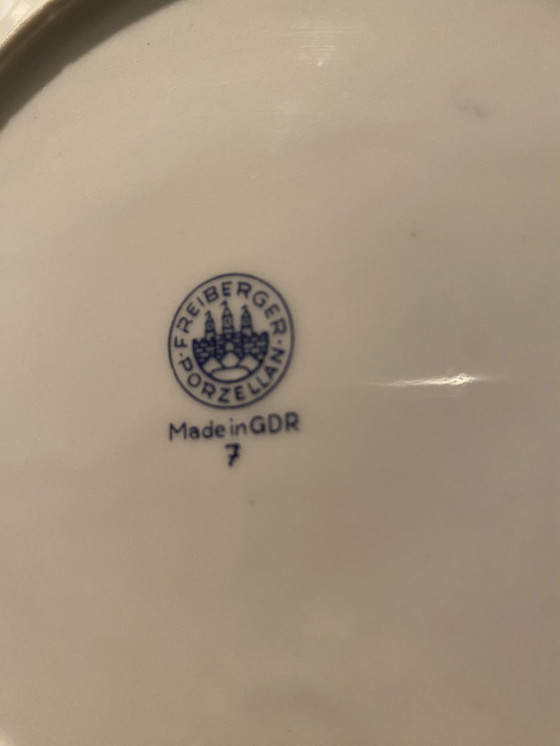 Image 1 of Retro vintage PorzellanTeller Goldrand Blumendekor 