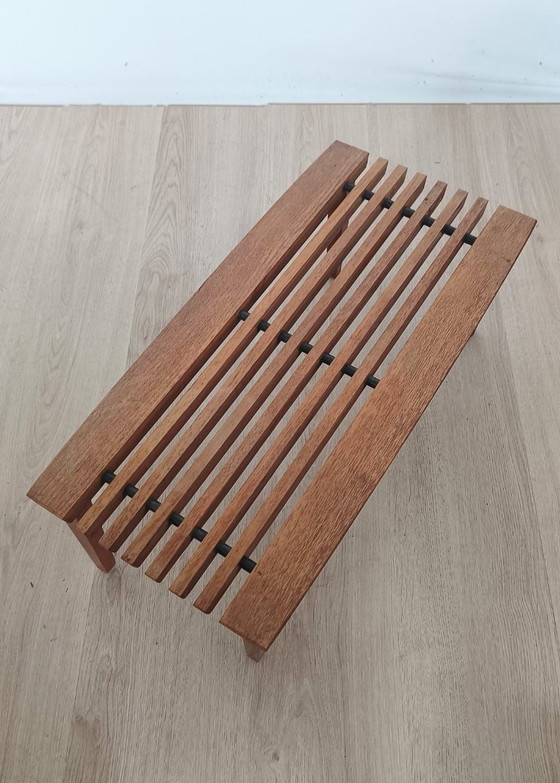 Image 1 of 1950s slatted bench or side table