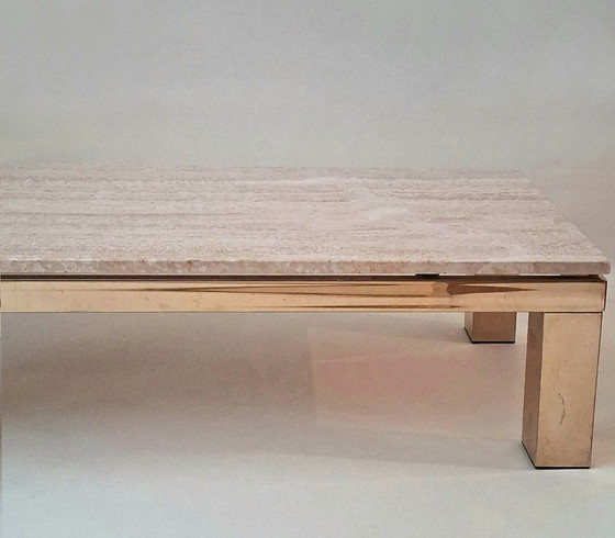Image 1 of Table basse en travertin Belgachrom