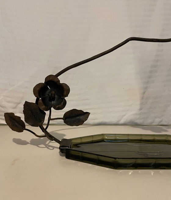 Image 1 of Glazen dienblad - Art Nouveau