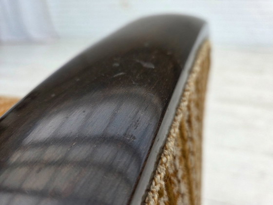 Image 1 of 1960s, Danish 3-seater sofa, original, brown furniture wool, beech wood.