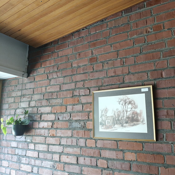 Image 1 of Laurens Janda pastel drawing – framed Belgian artwork
