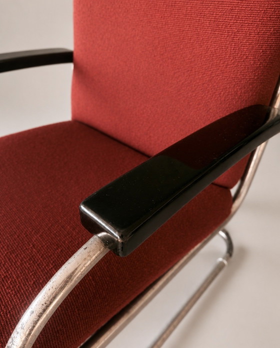 Image 1 of Zeldzame Gispen fauteuil VI-A-138 uit 1931