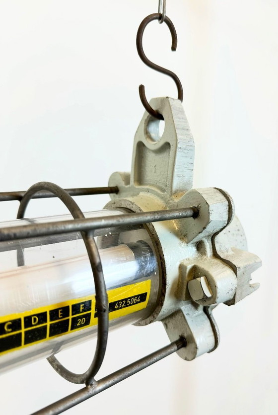 Image 1 of Lampada a sospensione industriale grigia di Elektrosvit, anni '80