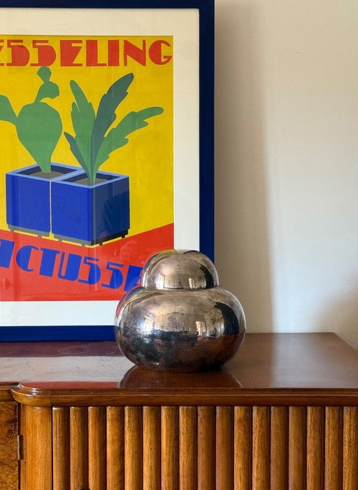 Mid Century Moderne verzilverde ijsemmer, Teghini Firenze Italië 1970