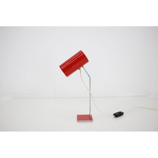 Lámpara de mesa roja vintage Lidokov, 1960
