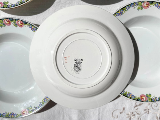 6 DIGOIN Platos Hondos de Porcelana Opaca, Diseño Floral '3984' – Loza (photo 9 of 9)
