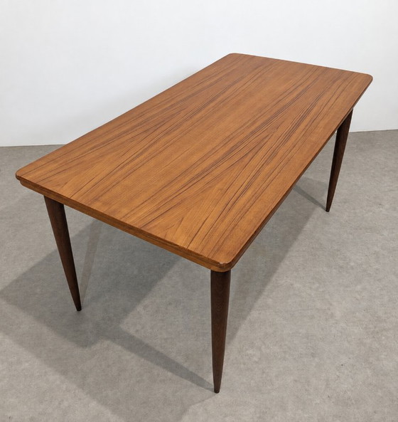 Vintage Scandinavian Teak Dining Table – Extendable – Mid-Century – Wood (photo 6 of 7)