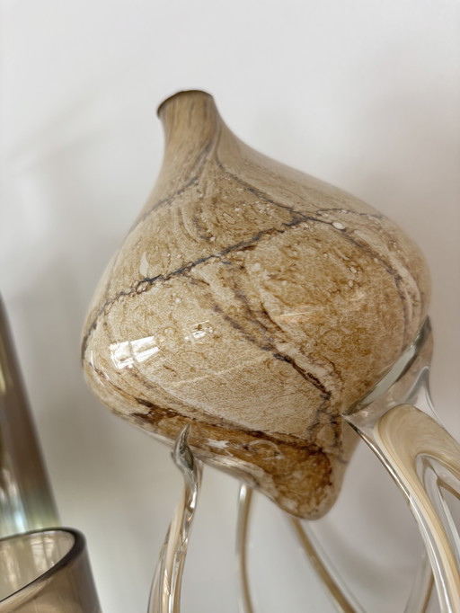 Handgemaakt Poolse glazen olielamp atelier Jozefina Krosno