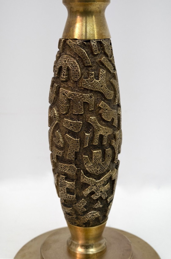 Image 1 of Coppia di lampade da tavolo italiane in bronzo di Luciano Frigerio, anni Settanta