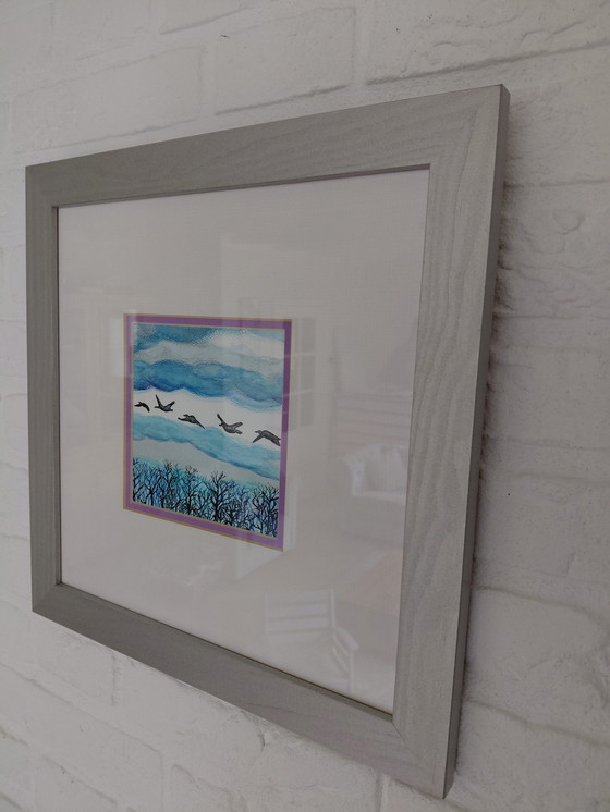 Image 1 of "Geese above the treetops" Gallery Suncorner