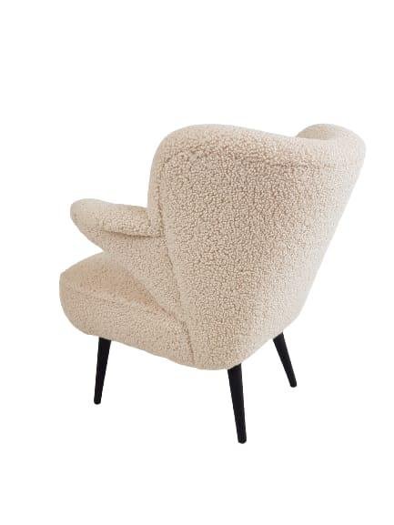 Vintage Cocktailstoeltje Fauteuiltje Teddy Nieuw Gestoffeerd – Wood, Textile (photo 3 of 10)