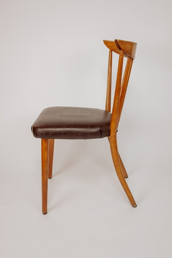 Image 1 of 4x Vintage Spindle Dining Room Chairs