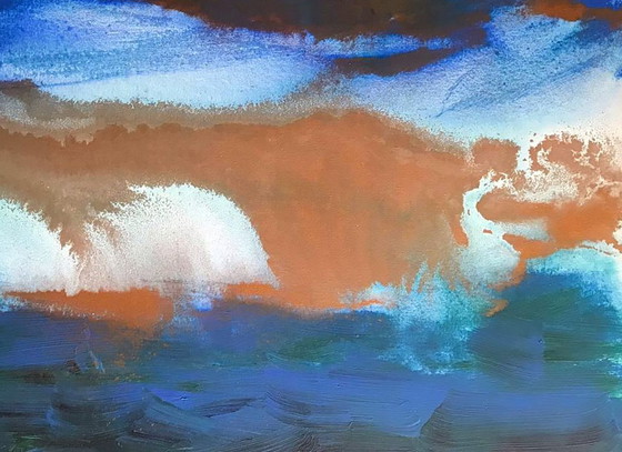 Image 1 of Original Acrylic Painting Abstract Expressionism Galaxy