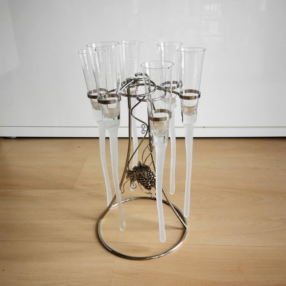 Image 1 of BICCHIERI DA CHAMPAGNE VINTAGE CON SUPPORTO