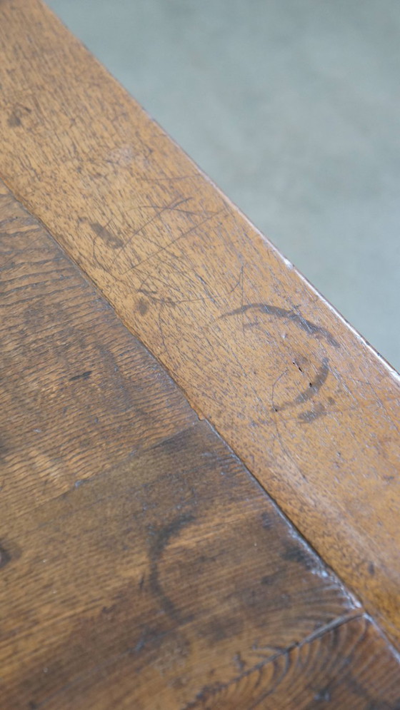 Image 1 of Antique South European Chestnut Coffee Table From The 18th Century With A Drawer