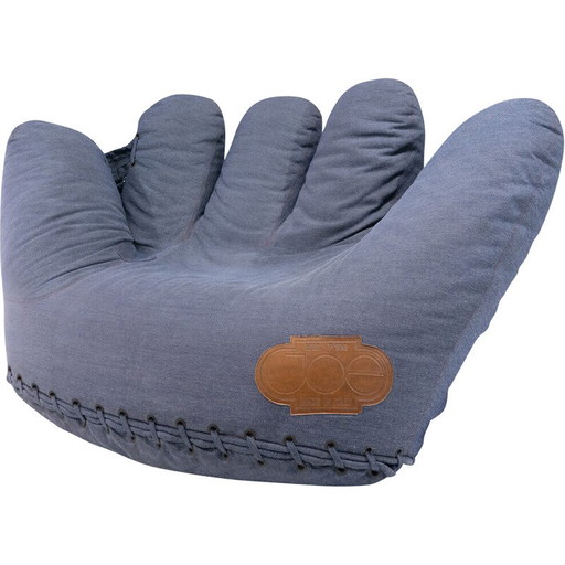 Poltrona a forma di guanto da baseball "Joe" di De Pas, D'Urbino e Lomazzi per Poltronova, tessuto originale Soft 