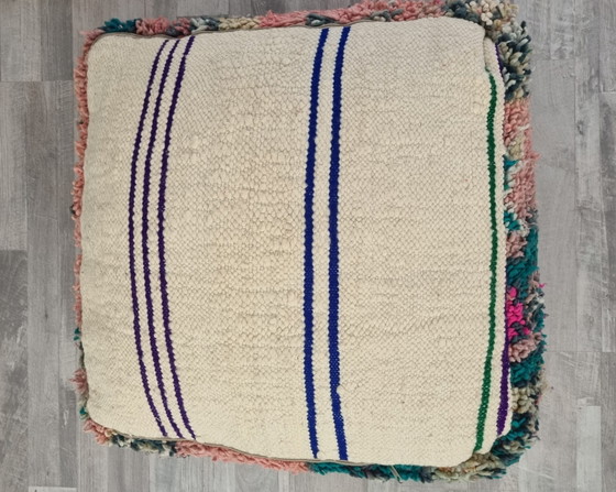 Image 1 of Vintage berber poef van echt wol 
