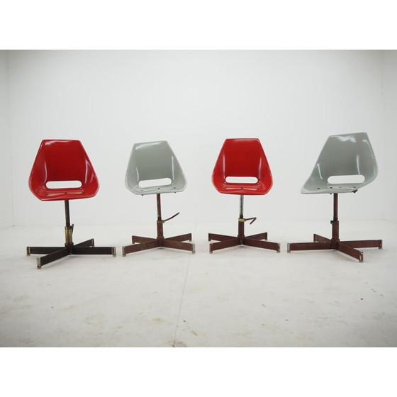 Image 1 of Set of 4 vintage industrial chairs, 1960