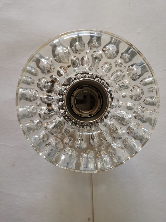 2 Massive Vintage Mid Century 70s 60s Ice Glass Icecube Cube Wall lights – Metal (photo 7 of 13)