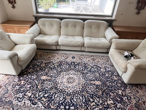 Canapé trois places De Sede 101 + deux fauteuils en cuir de buffle – 3 5 zitsbanken, Leather