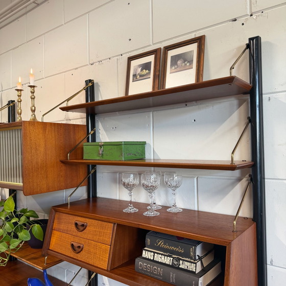 Vintage Wall cabinet •Louis van Teeffelen• – Wood, Brass (photo 4 of 15)