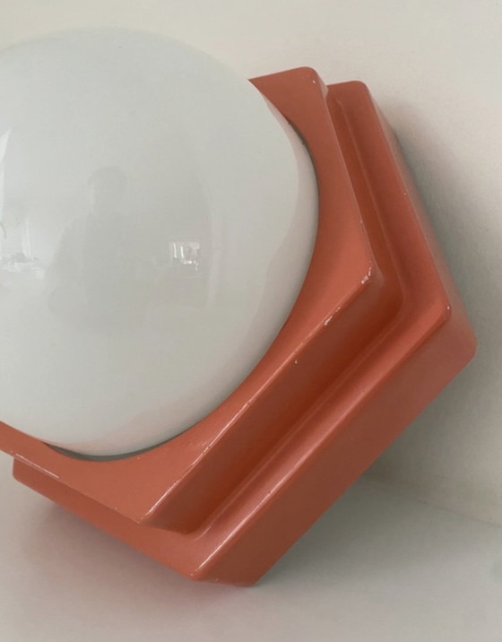 Image 1 of Vintage Hexagon design ceiling lamp wall lamp, 80s