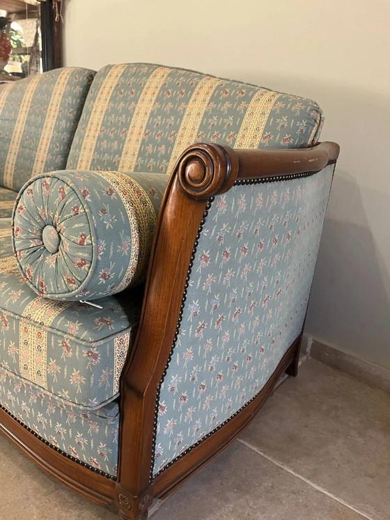Divano vintage stile Luigi XVI – verde salvia – spirito cottage inglese – Divani 3 posti, Wood, Art Nouveau (photo 8 of 15)