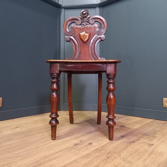 Image 1 of Set of English Georgian hall chairs