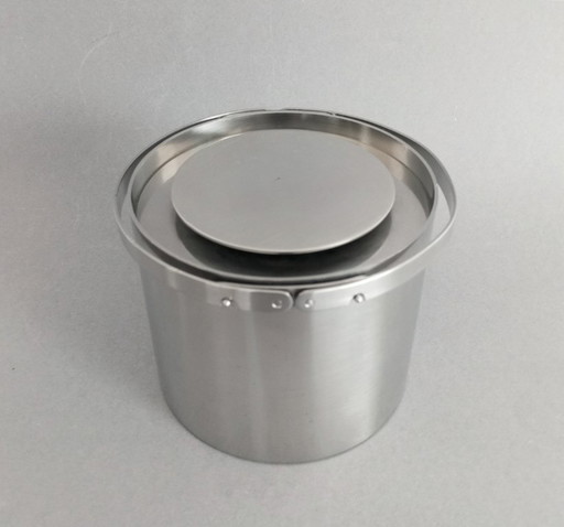 Secchiello per ghiaccio modernista Arne Jacobsen serie 'Cylinda' Stelton 1967 Danimarca