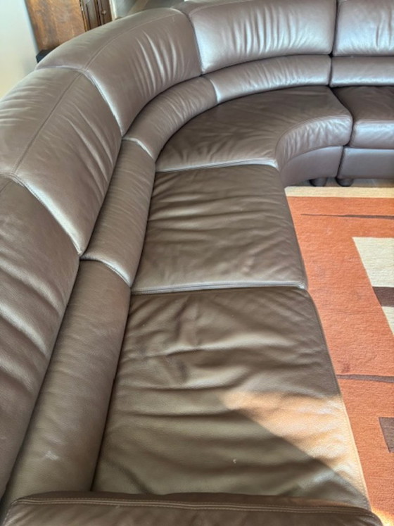 Image 1 of Leder hoekbankstel (meubelmaker Perida)