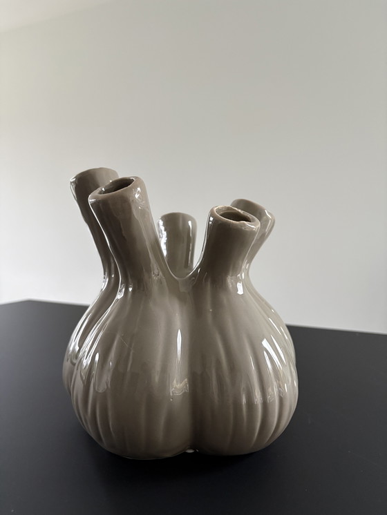 Image 1 of Sprout vase in gray ceramic