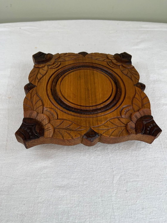 Art Deco Untersetzer – Tischdekoration, Holz (photo 3 of 6)