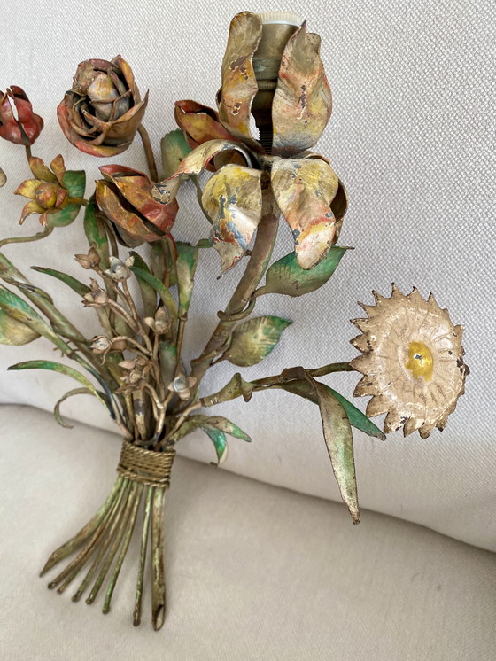 Image 1 of Zweilichtige Wandleuchte Blumen Frankreich Plm. 1925