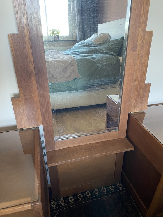 Image 1 of Kaptafel met spiegel / nachtkastjes met passpiegel