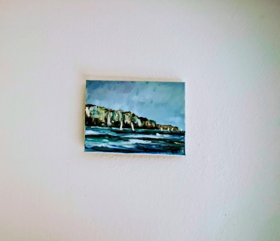 Image 1 of Philippe LAURENT - Sailboats in Normandy - Artist's Painting