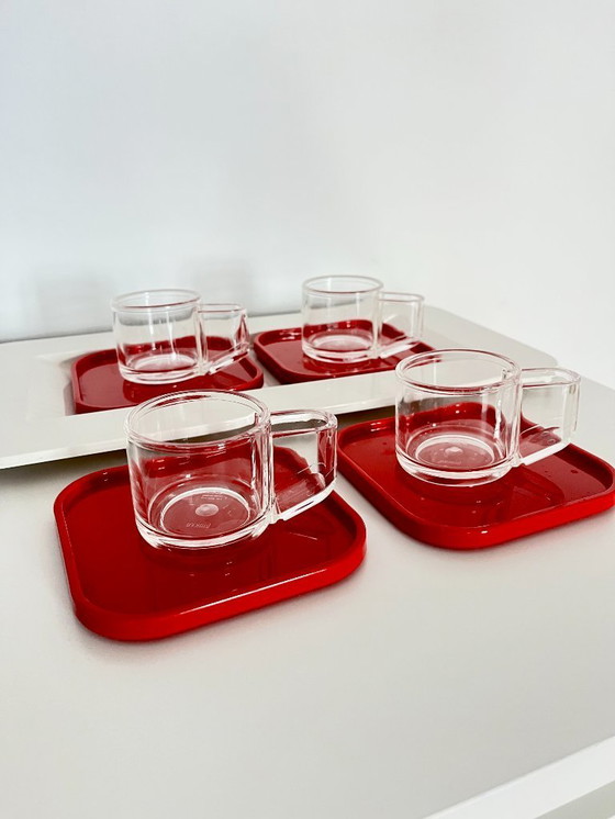 Image 1 of Vintage acryl espressokopjes uit het ruimtetijdperk, Biesse, Italië, jaren 70