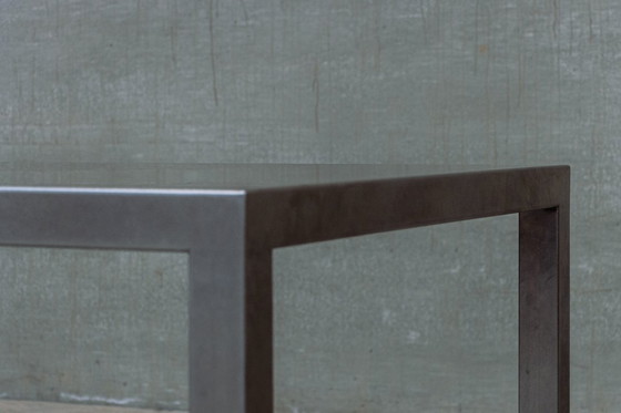Image 1 of late 90s full stainless steel/brushed steel dining table