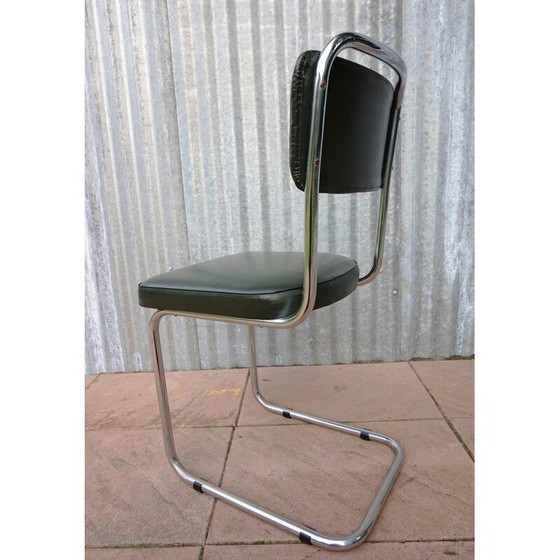 Image 1 of Dutch Tubular Cantilever Office Chair - 1930s